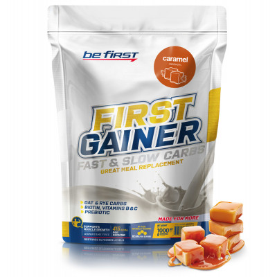 Гейнер Be First Gainer Fast & Slow Carbs 1000 г, Карамель