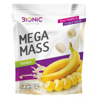 Гейнер Bionic Nutrition Mega Mass Gainer, 1000 г, Банан