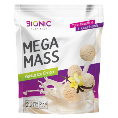 Гейнер Bionic Nutrition Mega Mass Gainer, 1000 г, Ванильное мороженое