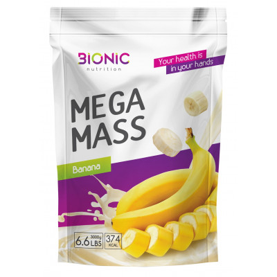 Гейнер Bionic Nutrition Mega Mass Gainer, 3000 г, Банан