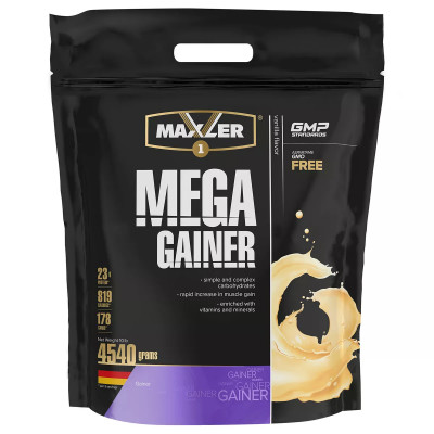 Гейнер Maxler Mega Gainer 10 lb, 4540 г, Ваниль