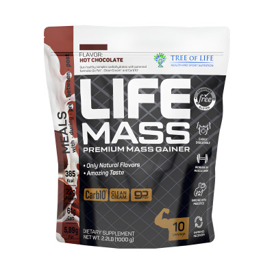 Гейнер Tree of Life Life Mass, 1000 г, Горячий шоколад