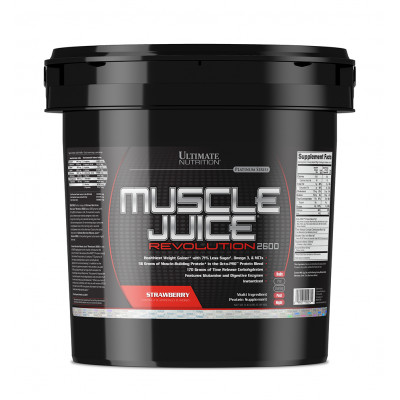 Гейнер Ultimate Nutrition Muscle Juice Revolution, 5000 г, Клубника
