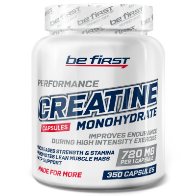 Креатин моногидрат Be First Creatine Monohydrate, 350 капсул