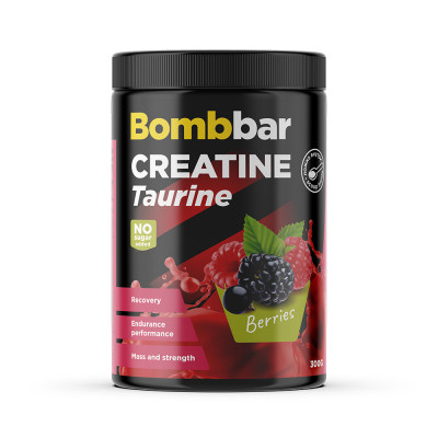 Креатин + Таурин Bombbar Creatine + Taurine, 300 г, Лесные ягоды