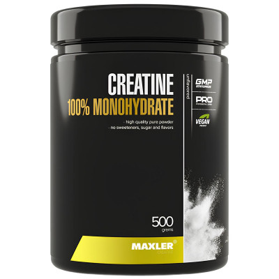 Креатин моногидрат Maxler Creatine 100% Monohydrate, 500 г, банка