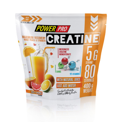 Креатин моногидрат Power Pro Creatine Maximum Recovery, 400 г, Цитрусовый микс