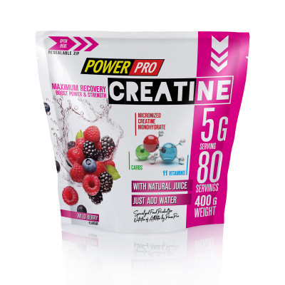 Креатин моногидрат Power Pro Creatine Maximum Recovery, 400 г, Лесные ягоды