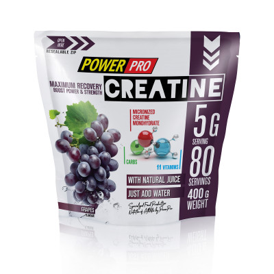 Креатин моногидрат Power Pro Creatine Maximum Recovery, 400 г, Виноград