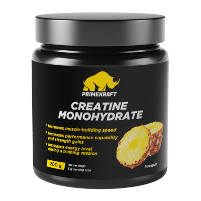 Креатин моногидрат Prime Kraft Creatine Monohydrate, 200 г, Ананас