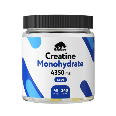 Креатин моногидрат Prime Kraft Creatine Monohydrate CAPS, 4350 мг, 240 капсул