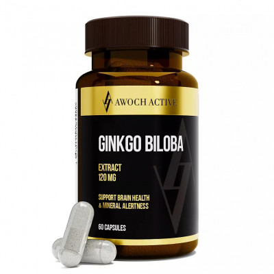 Гинкго Билоба Awoch active Ginkgo Biloba, 120 мг, 60 капсул