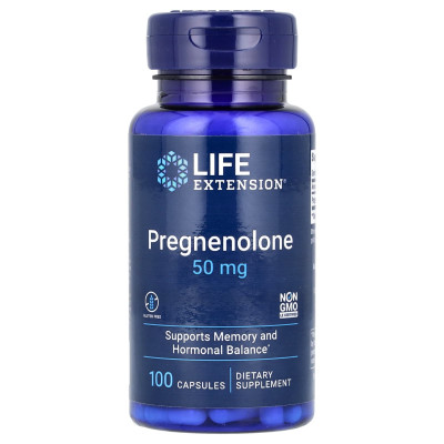 Прегненолон Life Extension Pregnenolone, 50 мг, 100 капсул