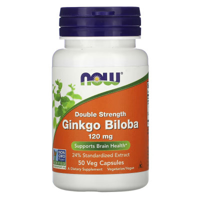 Гинкго Билоба Now Foods Gingo Biloba, 120 мг, 50 капсул