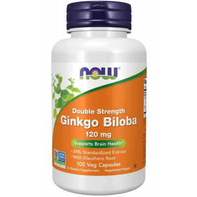 Гинкго Билоба Now Foods Ginkgo Biloba, 120 мг, 100 капсул
