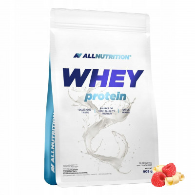Сывороточный протеин AllNutrition Whey Protein, 908 г, Белый шоколад-малина