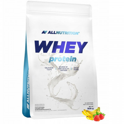Сывороточный протеин AllNutrition Whey Protein, 908 г, Клубника-банан