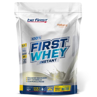 Сывороточный протеин Be First Whey instant, 900 г, Натуральный вкус