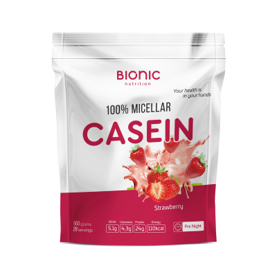 Протеин Казеиновый Bionic Nutrition Micellar Casein, 900 г, Клубника