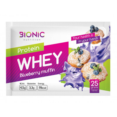 Сывороточный протеин Bionic Nutrition Protein Whey, 25 г, Черничный маффин