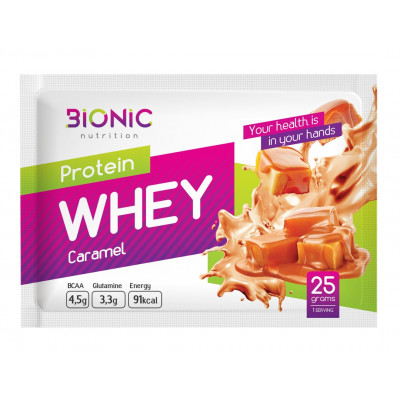 Сывороточный протеин Bionic Nutrition Protein Whey, 25 г, Карамель