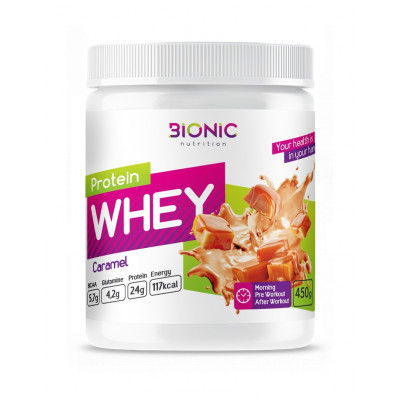 Сывороточный протеин Bionic Nutrition Protein Whey, 450 г, Карамель