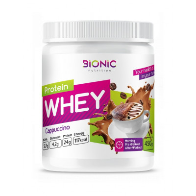 Сывороточный протеин Bionic Nutrition Protein Whey, 450 г, Капучино