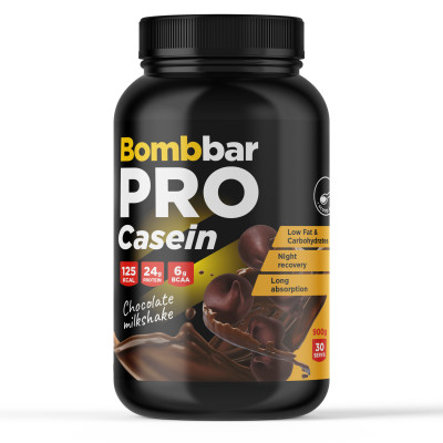 Казеин Bombbar Pro Casein, 900 г, Шоколадный милкшейк