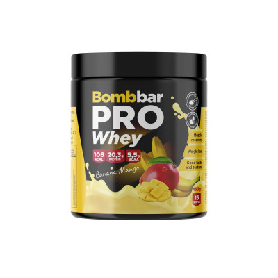 Сывороточный протеин Bombbar Pro Whey Protein, 450 г, Банан-манго