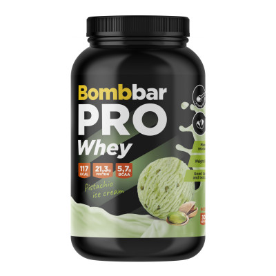 Сывороточный протеин Bombbar Pro Whey Protein, 900 г, Фисташковое мороженое