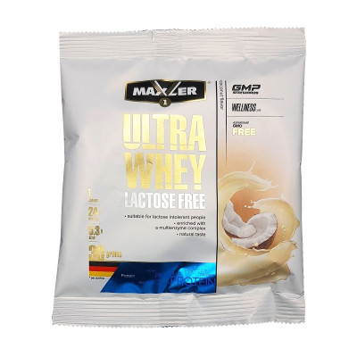 Сывороточный безлактозный протеин Maxler Ultra Whey Lactose Free, 1 порция, 30 г, Кокос