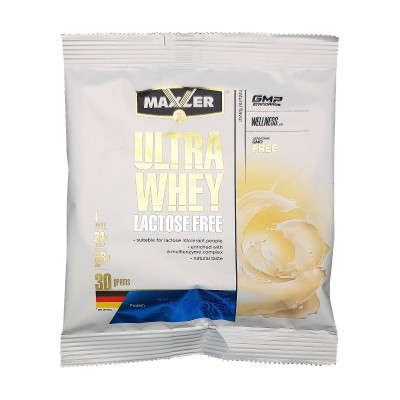 Сывороточный безлактозный протеин Maxler Ultra Whey Lactose Free, 1 порция, 30 г, Без вкуса
