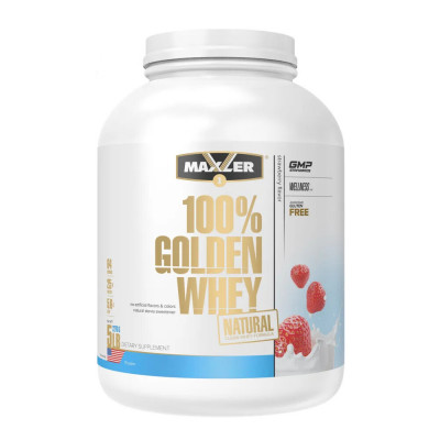 Натуральный сывороточный протеин Maxler 100% Golden Whey Natural 5 lb, 2270 г, Клубника