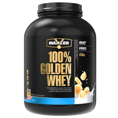 Сывороточный протеин Maxler 100% Golden Whey Pro 5 lb, 2270 г, Банановый крем