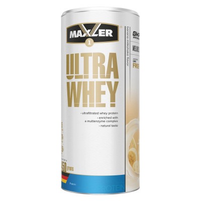 Сывороточный протеин Maxler Ultra Whey, 450 г, Банановый молочный коктейль