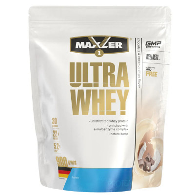 Сывороточный протеин Maxler Ultra Whey, 900 г, Шоколад с кокосовой стружкой