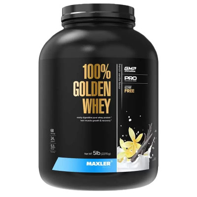 Сывороточный протеин Maxler 100% Golden Whey Pro 5 lb, 2270 г, Французская ваниль