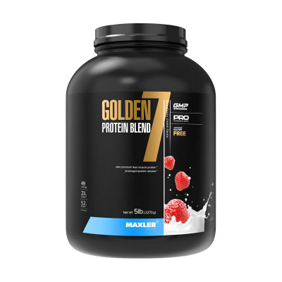 Сывороточный протеин Maxler Golden 7 Protein Blend, 2270 г, Клубника со сливками