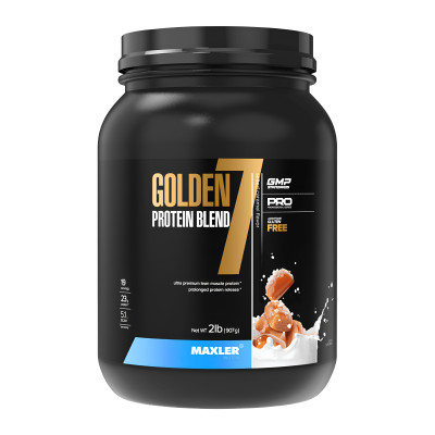Сывороточный протеин Maxler Golden 7 Protein Blend, 907 г, Соленая карамель
