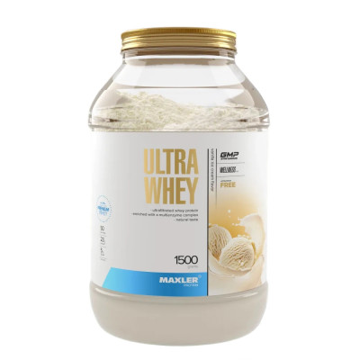 Сывороточный протеин Maxler Ultra Whey, 1500 г, Ванильное мороженое