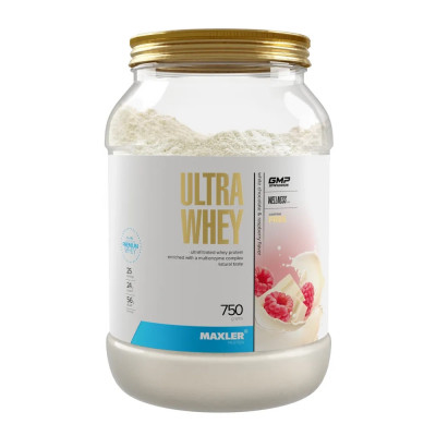 Сывороточный протеин Maxler Ultra Whey, 750 г, Белый шоколад с малиной