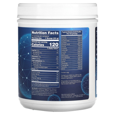 Яичный протеин MRM Nutrition Egg White Protein, 340 г, Ваниль