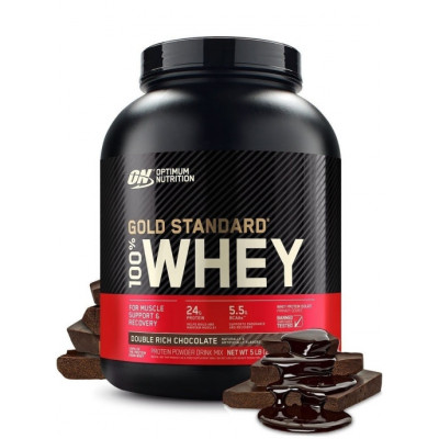 Сывороточный протеин Optimum Nutrition Gold Standard 100% Whey, 2270 г, Двойной насыщенный шоколад