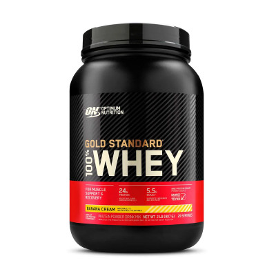 Сывороточный протеин Optimum Nutrition Gold Standard 100% Whey, 907 г, Банановый крем