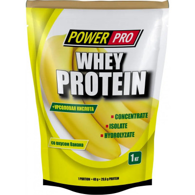 Сывороточный протеин Power Pro Whey Protein, 1000 г, Банан