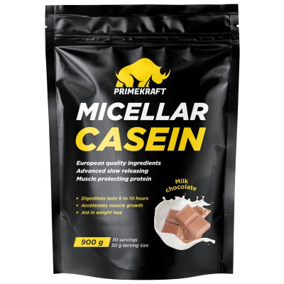 Мицеллярный казеиновый протеин Prime Kraft Micellar Casein, 900 г, Молочный шоколад