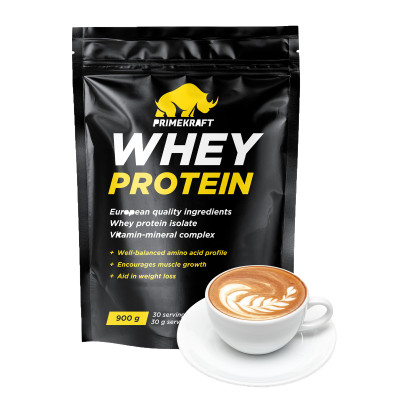 Сывороточный протеин Prime Kraft Whey protein, 900 г, Капучино