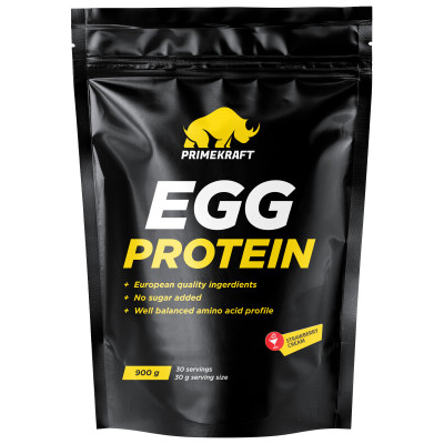 Яичный протеин Prime Kraft Egg protein, 900 г, Клубника-сливки