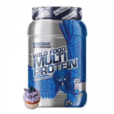 Многокомпонентный протеин Siberian Nutrogunz Multi Protein, 750 г, Черничный маффин