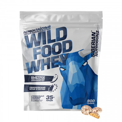 Сывороточный протеин Siberian Nutrogunz Wild Food Whey, 900 г, Имбирный пряник